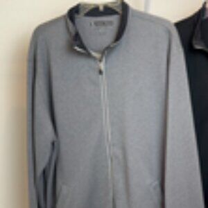 Pebble Beach Jacket Mens Size XL Gray Full Zip Performance Golf Lightweight